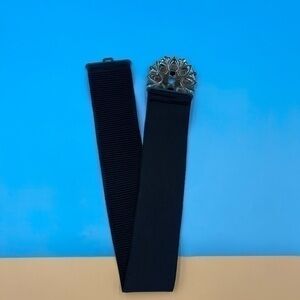 Beautiful Metal Gem Stone Engraved Buckle Elastic Belt